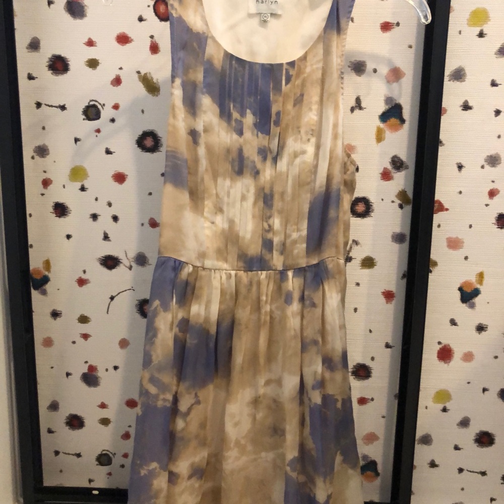 Water color print dress